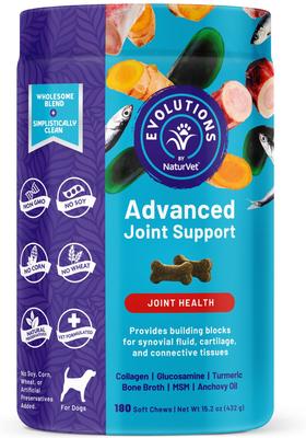 Evolutions Advanced Joint Soft Chews Dog Supplement, 180 count