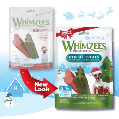 by Wellness Holiday Dental Chews Natural Grain-Free Dental Dog Treats, Small, 12 count