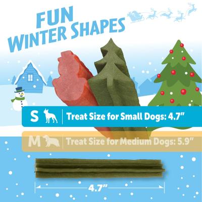 by Wellness Holiday Dental Chews Natural Grain-Free Dental Dog Treats, Small, 12 count