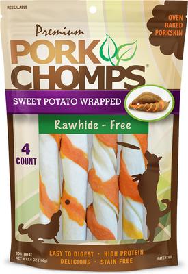 Sweet Potato Wrapped Twists Dog Treats, Large, 4 count
