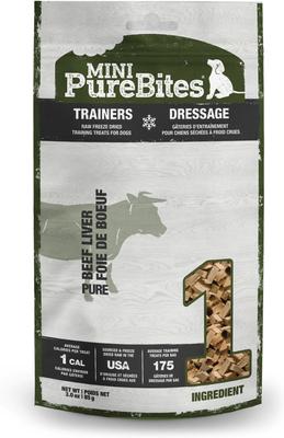 Mini-PureBites Trainers Beef Liver Freeze-Dried Raw Dog Treats, 3-oz bag