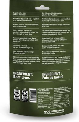 Mini-PureBites Trainers Beef Liver Freeze-Dried Raw Dog Treats, 3-oz bag