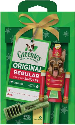 Original Natural Chicken Regular Holiday Dental Dog Treats, 6 count