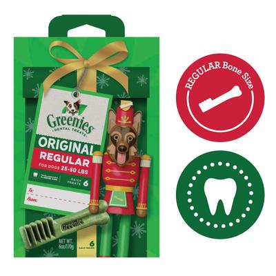 Original Natural Chicken Regular Holiday Dental Dog Treats, 6 count