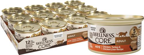 CORE Kitten Chicken & Salmon Natural Grain-Free Pate Wet Cat Food, 3-oz can, case of 12