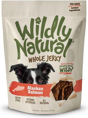 Whole Jerky Alaskan Salmon Grain-Free Dog Treats, 5-oz bag
