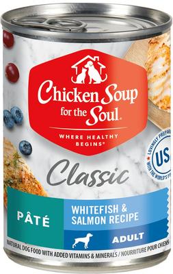 Classic Whitefish & Salmon Recipe Pate Wet Dog Food, 13-oz can, case of 12