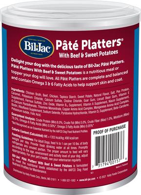 Pate Platters with Beef & Sweet Potatoes Canned Dog Food, 13-oz, case of 12