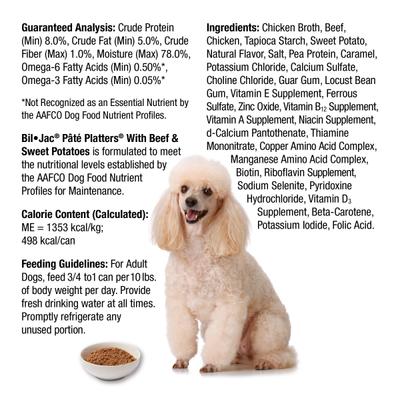 Pate Platters with Beef & Sweet Potatoes Canned Dog Food, 13-oz, case of 12