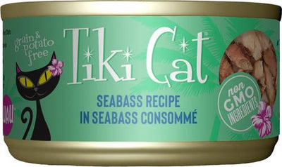 Luau Seabass in Seabass Consomme Grain-Free Canned Cat Food, 2.8-oz, case of 12