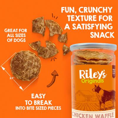 Waffles Chicken Chips with Turmeric Dehydrated Dog Treats, 5.5-oz bag