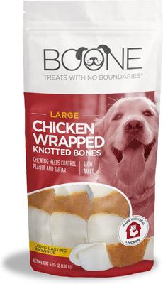 Chicken Wrapped Knotted Large Bones Dog Treats, 2 count