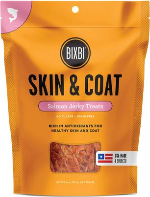 Skin & Coat Salmon Jerky Dog Treats, 10-oz bag
