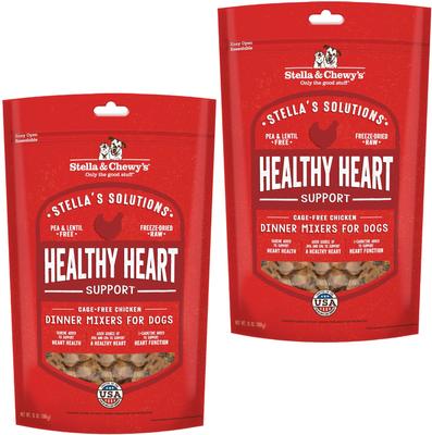 Stella's Solutions Healthy Heart Support Chicken Freeze-Dried Raw Dog Food, 26-oz bundle