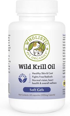 Krill Oil Capsules Dog & Cat Supplement, 60 count