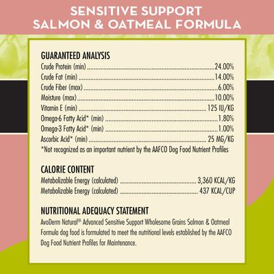 Advanced Sensitive Support Salmon & Oatmeal Formula Dry Dog Food, 4-lb bag