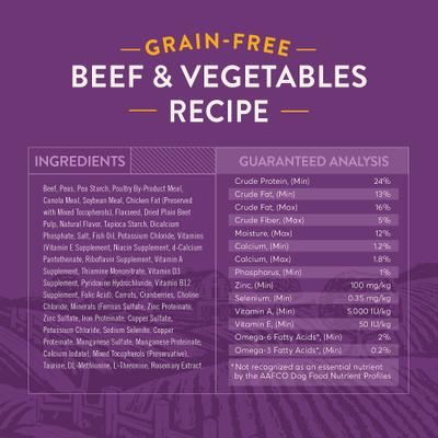 Grain-Free Beef & Vegetable Dry Dog Food, 30-lb bag