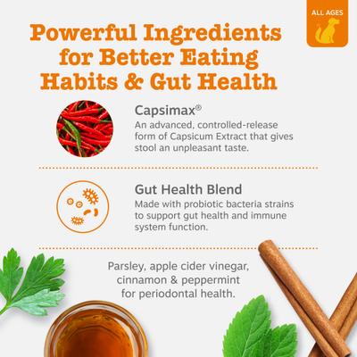 Chew No Poo Chicken Flavored Soft Chews Coprophagia Stool Eating Deterrent Digestive Supplement for Dogs, 180 count