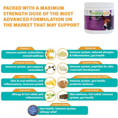 Allergy, Itch & Immune Support Soft Chews Dog Supplement, 60 count