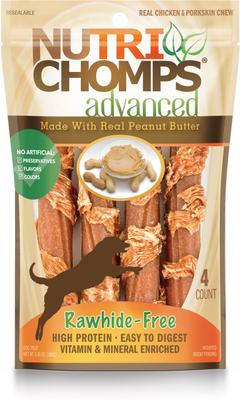 Advanced Twists Peanut Butter Flavor Dog Treats, 4 count