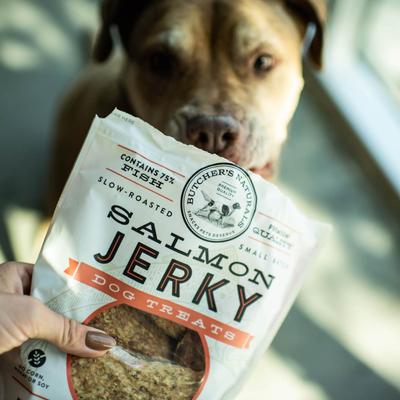 Slow Roasted Salmon Jerky Dog Treats, 16-oz bag