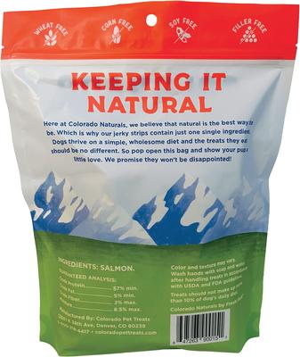 Salmon Jerky Dog Treats, 16-oz bag