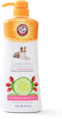 Value Size Ultra Fresh 2-IN-1 with Pump Detangling Dog Shampoo & Conditioner, 24-fl oz bottle