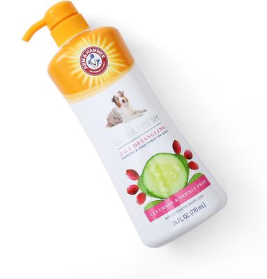 Value Size Ultra Fresh 2-IN-1 with Pump Detangling Dog Shampoo & Conditioner, 24-fl oz bottle