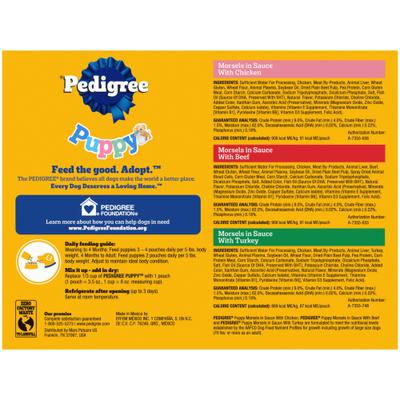 Puppy Variety Pack Wet Dog Food, 3.5-oz pouch, pack of 18