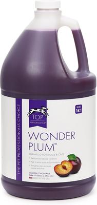 Champú Wonder Plum para perros y gatos, botella de 1 galón