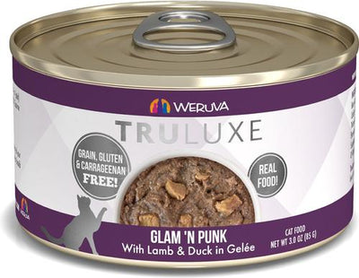Truluxe Glam 'N Punk with Lamb & Duck in Gelee Grain-Free Canned Cat Food, 3-oz, case of 24
