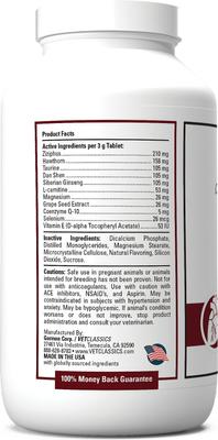 Cardiovascular Support with Coenzyme Q-10 Chewable Tablets Dog Supplement, 120 count