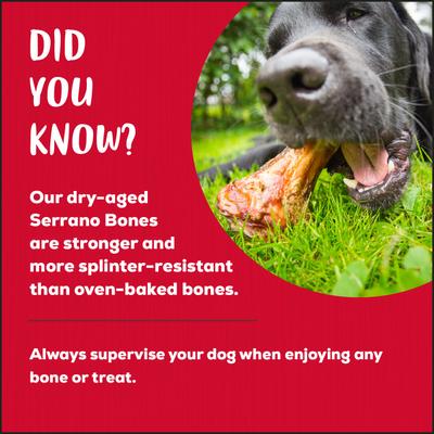 CK Serrano Half Ham Bone Dog Natural Chew Treats, 2 count