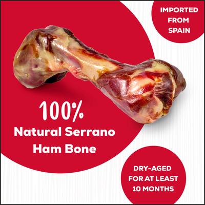 CK Serrano Half Ham Bone Dog Natural Chew Treats, 2 count