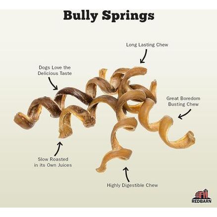 Golosinas para perros Bully Springs de 6 pulgadas, caja de 25