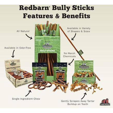 Golosinas para perros Bully Springs de 6 pulgadas, caja de 25