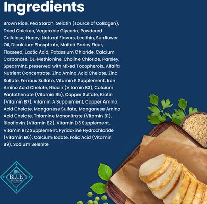 Large Natural Chicken & Spearmint Dental Dog Chews Treats, 7 count