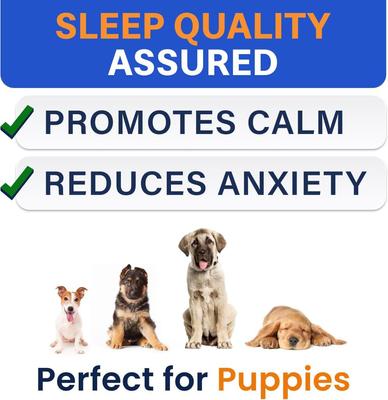 Calming Melatonin Stress Anxiety Relief & Sleep Aid Chew Supplement for Dogs, 120 count