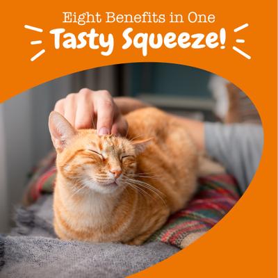 8 in 1 Multivitamin Cat Mousse, Suplemento Multivitamínico para Lamer sabor Pollo, Gatos 14 unid