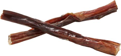 USA 6.5" Steer Pizzle Dog Treats, 2 pack, case of 50