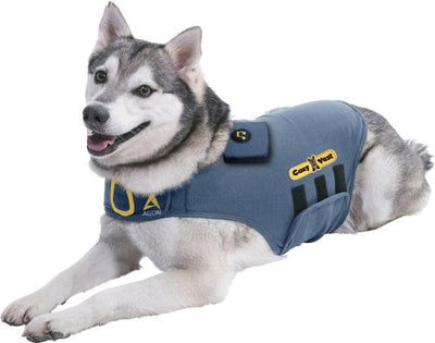 3-in-1 Anxiety Music & Essential Oil Aromatherapy Dog Calming Vest, Gray, Large
