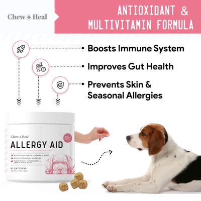 4-IN-1 Support Chews Dog Supplement & Chew + Heal Allergy Aid Chews Dog Supplement, 210 count