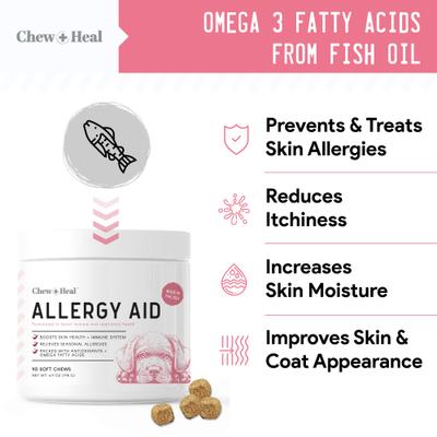 4-IN-1 Support Chews Dog Supplement & Chew + Heal Allergy Aid Chews Dog Supplement, 210 count