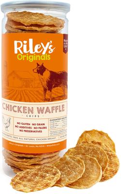 Waffles Chicken Chips, premios deshidratados para perros, bolsa de 5.5 oz