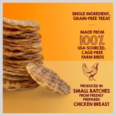 Waffles Chicken Chips Dehydrated Dog Treats, 5.5-oz bag