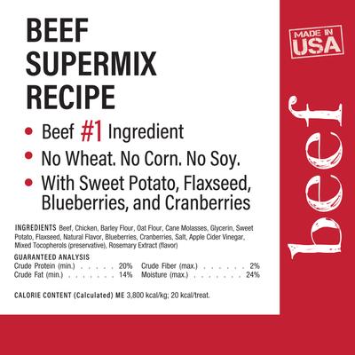 Beef Supermix Recipe Dog Treats, 4-oz bag