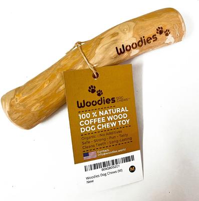 Masticable de madera de café para perros medianos, 1 unidad