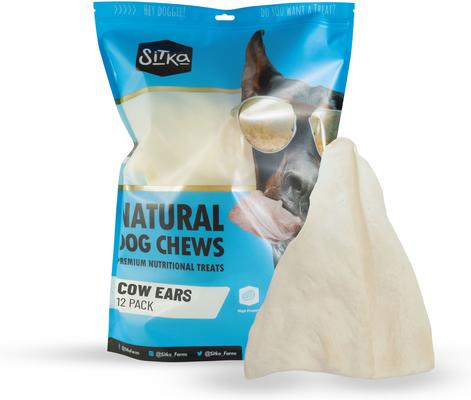 Cow Ears Dog Natural Chew Treat, Jumbo, 12 count