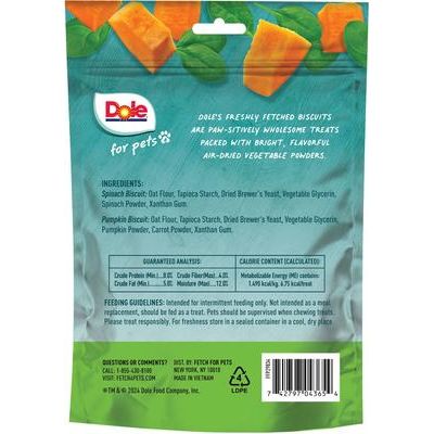 Surtido de premios crujientes de espinaca y calabaza para perros, bolsa de 7 oz