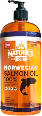 Norwegian Salmon Oil Natural Omega-3 Liquid Skin & Coat Supplement for Dogs & Cats, 32-fl oz bottle